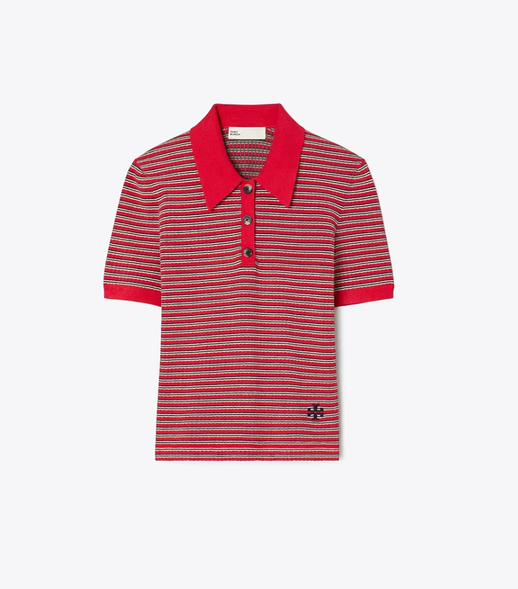 Striped Viscose Polo