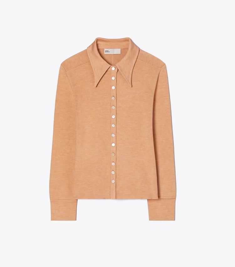Silk Polo Cardigan