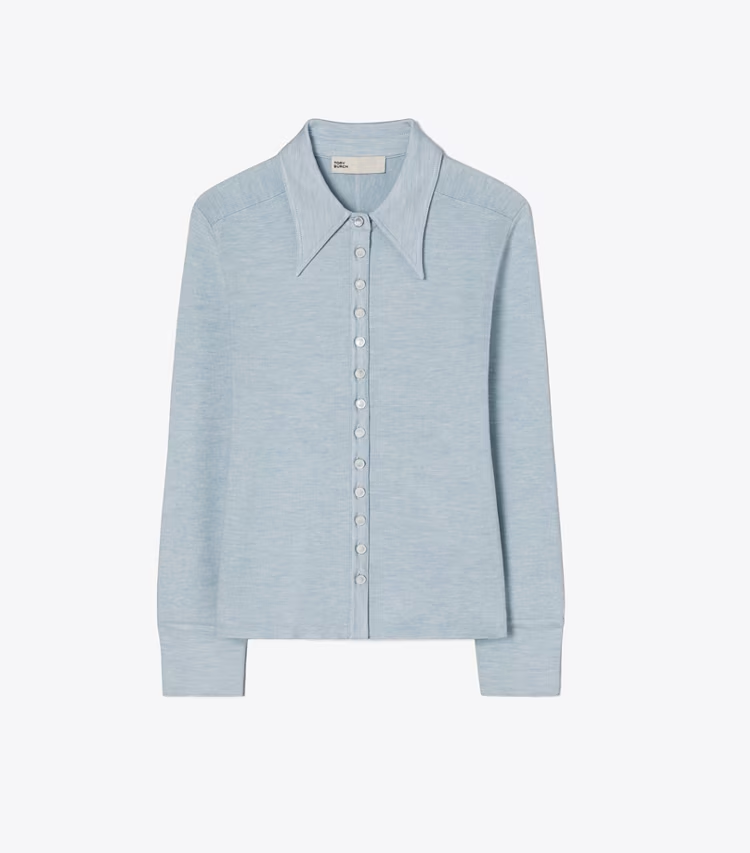 Silk Polo Cardigan