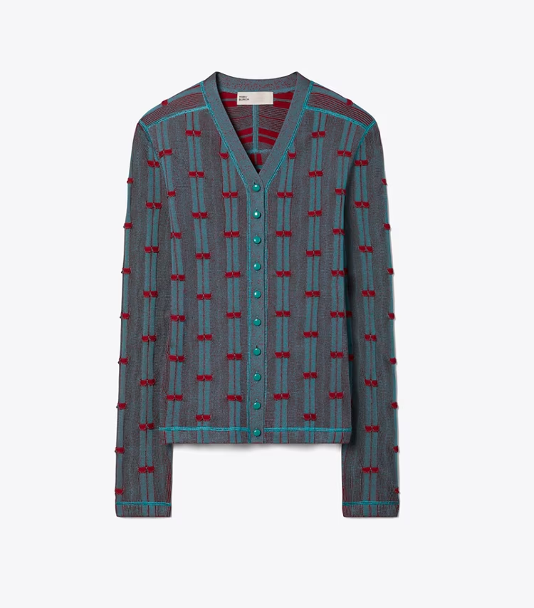 Ribbed Viscose Cardigan