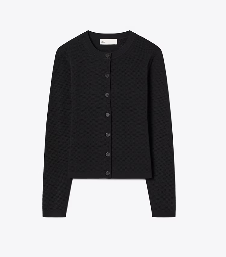 Pointelle Viscose Cardigan