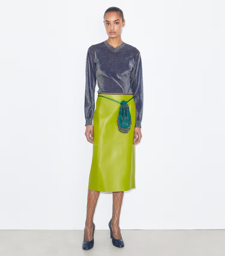 Metallic V-Neck Sweater - Image 3