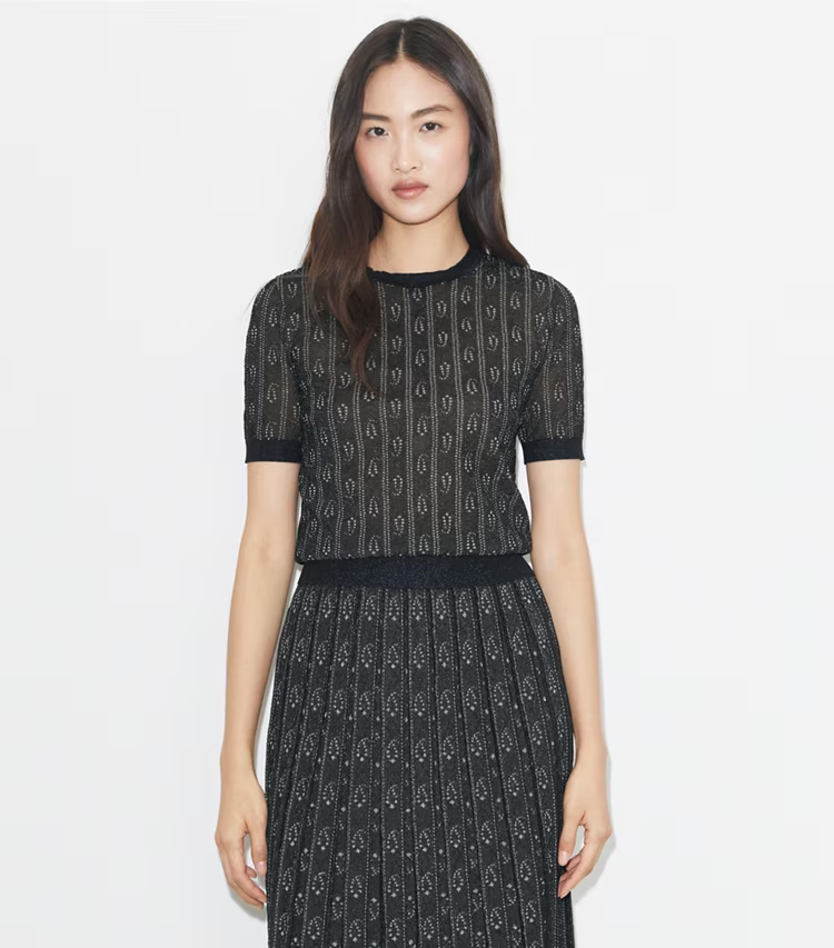 Jacquard Crewneck Top - Image 2