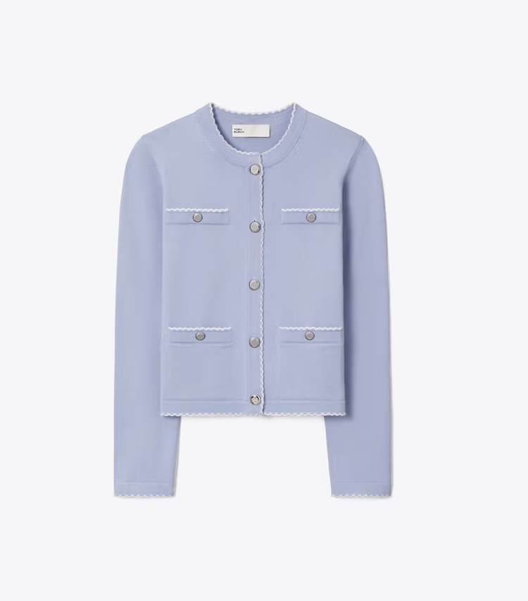 Kendra Wool Scalloped Cardigan