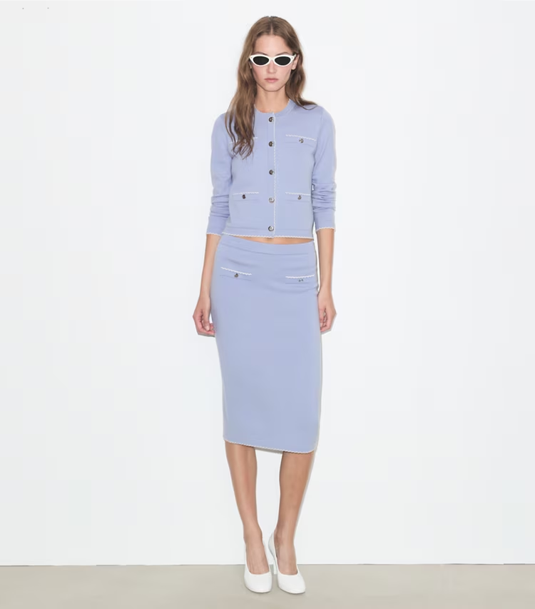 Kendra Wool Scalloped Cardigan - Image 3