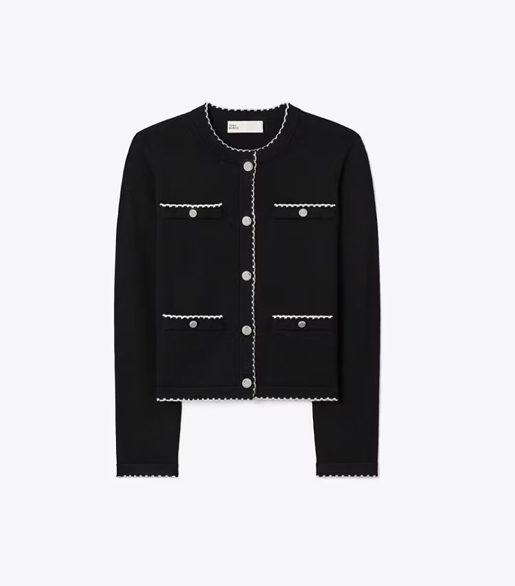 Kendra Wool Scalloped Cardigan