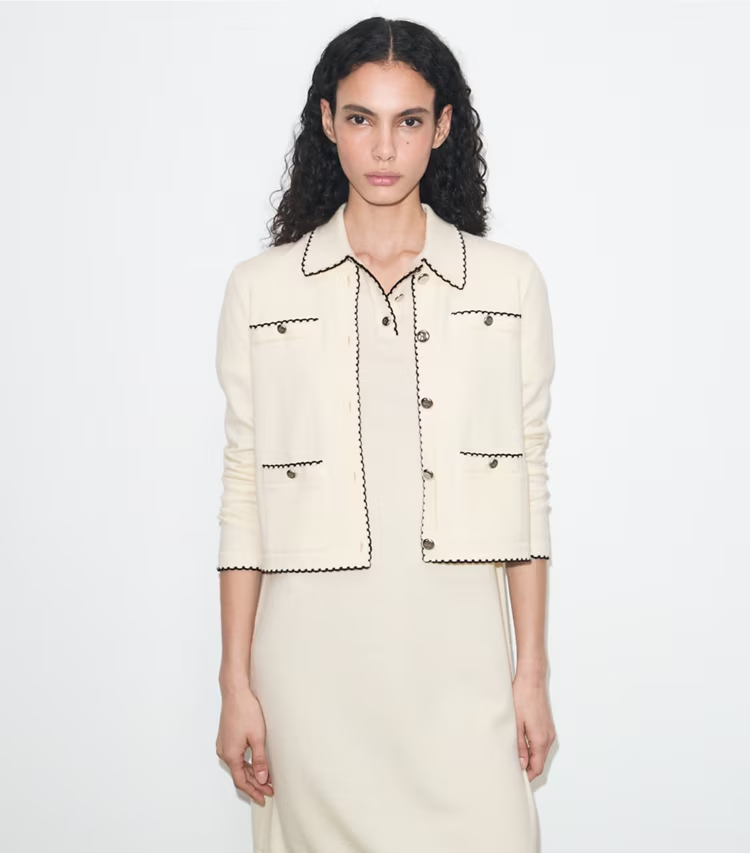 Kendra Wool Scalloped Cardigan - Image 2