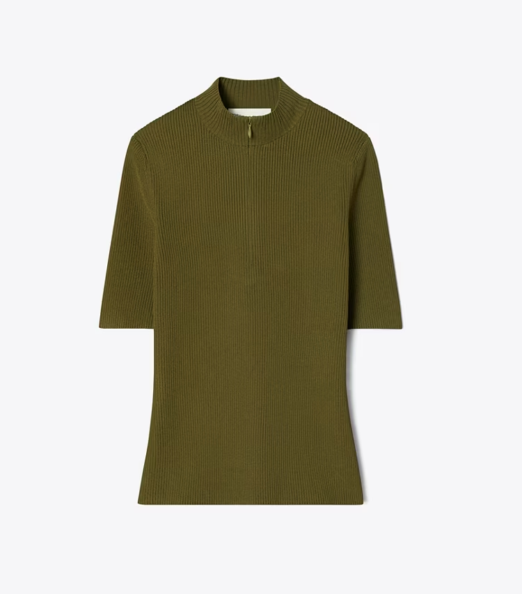 Half-Zip Crewneck Sweater