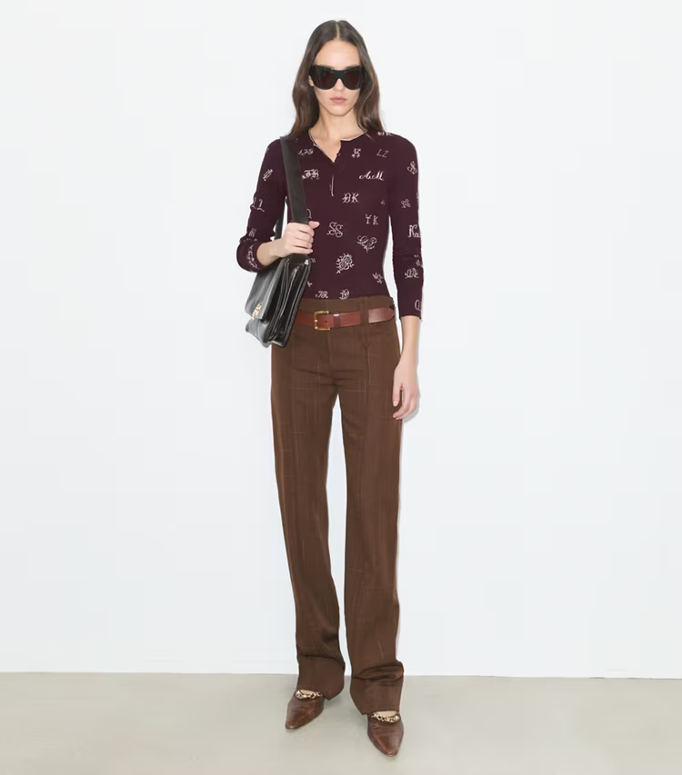 Embroidered Henley Sweater - Image 3