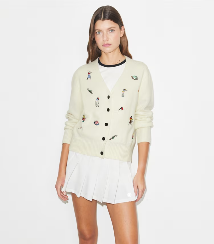 Embroidered Golf Cardigan - Image 2