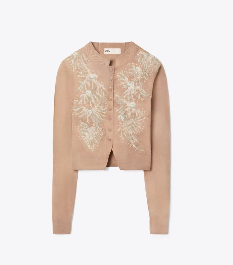Embellished Wool Cardigan