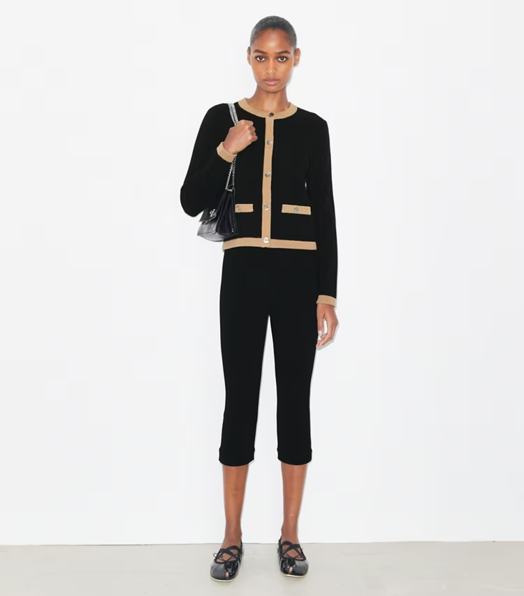 Cropped Merino Wool Cardigan - Image 3