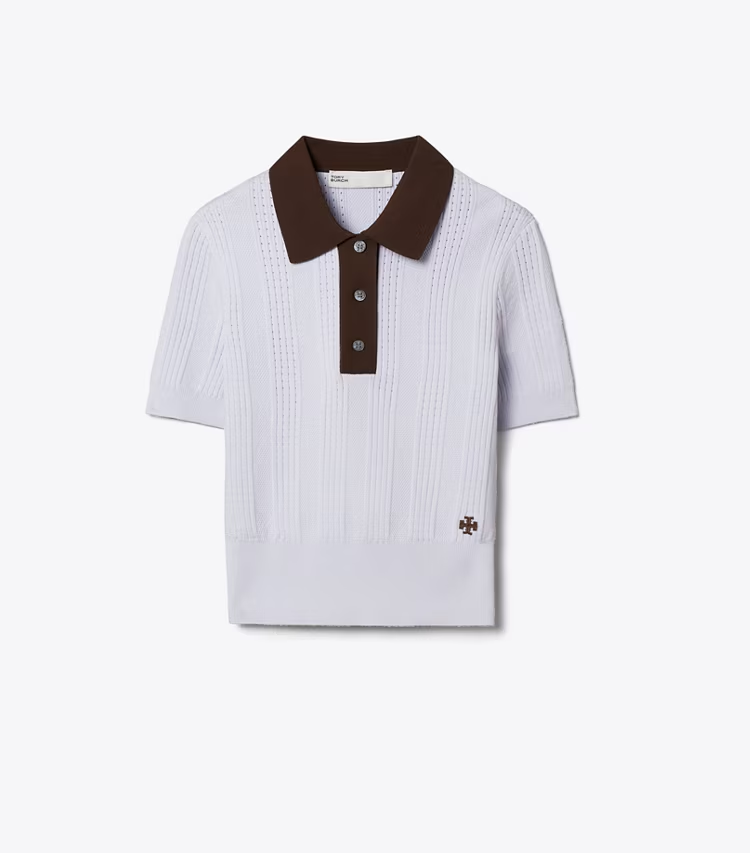 Cotton Pointelle Polo