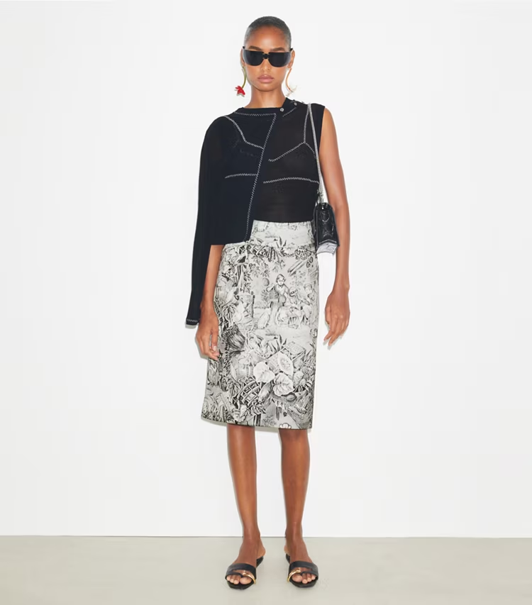 Cotton And Nylon Mesh Cardigan - Image 3