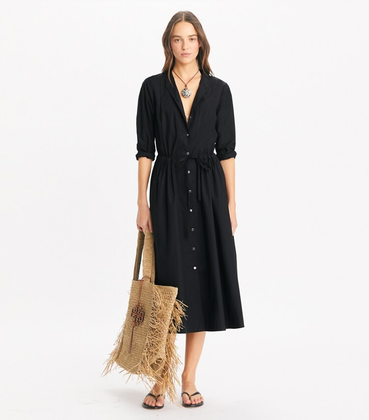 Long Poplin Shirtdress - Image 2