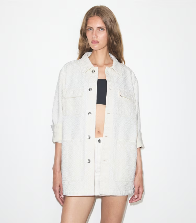 T Monogram Denim Barn Jacket - Image 2