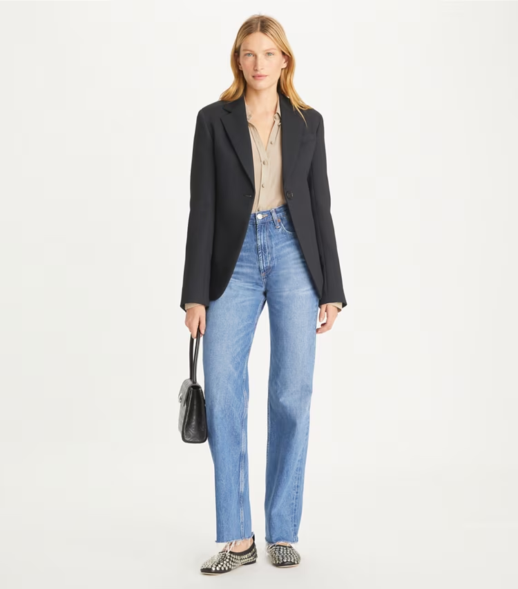 Textured Crepe Blazer - Image 3