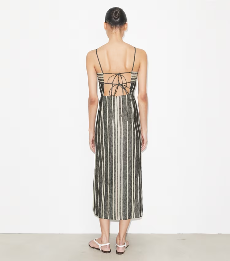 Linen Backless Dress - Image 3