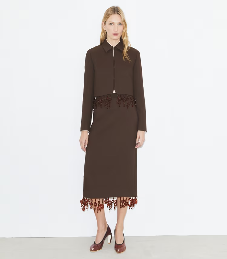 Cropped Crepe Jacket - Image 3