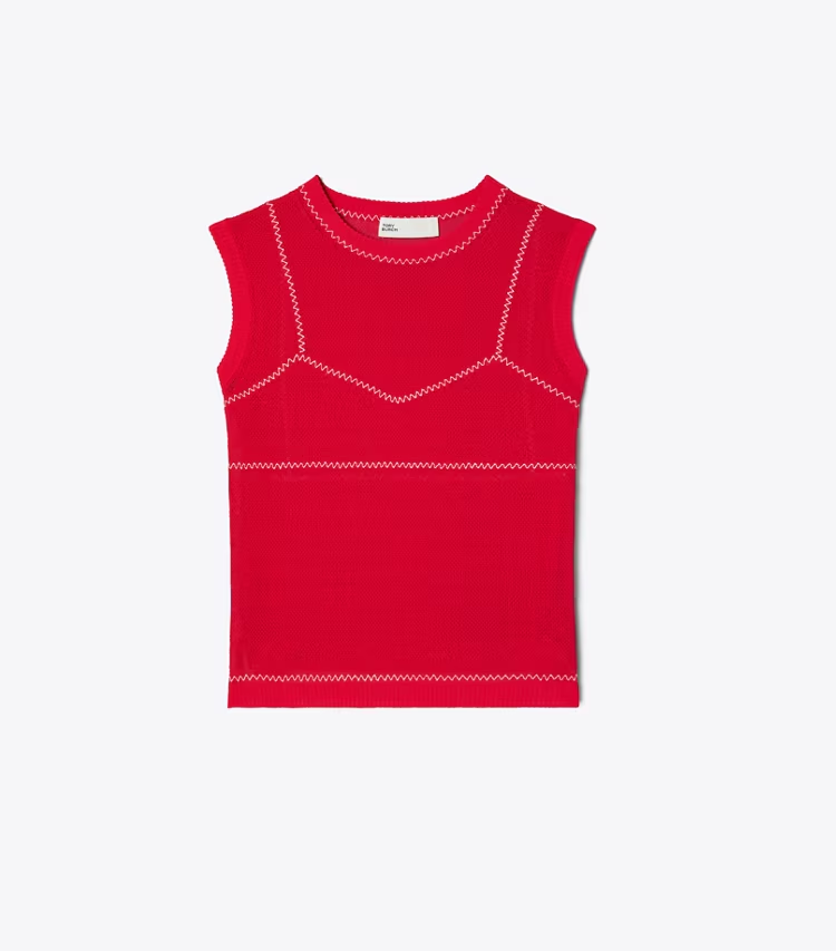 Cotton And Nylon Mesh Top