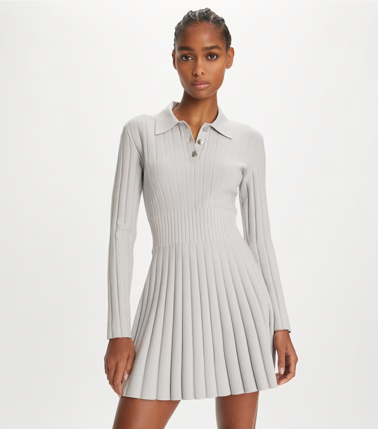 Viscose Knit Polo Dress - Image 2