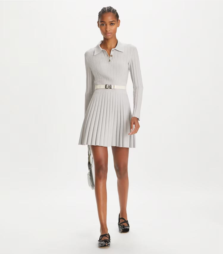 Viscose Knit Polo Dress - Image 3