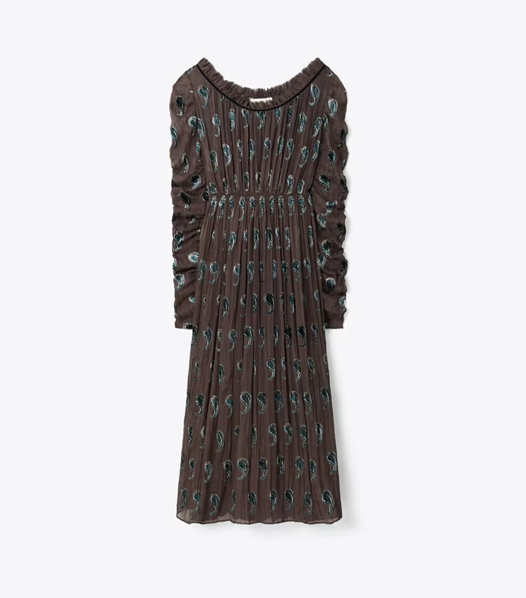 Ruched Velvet Dress