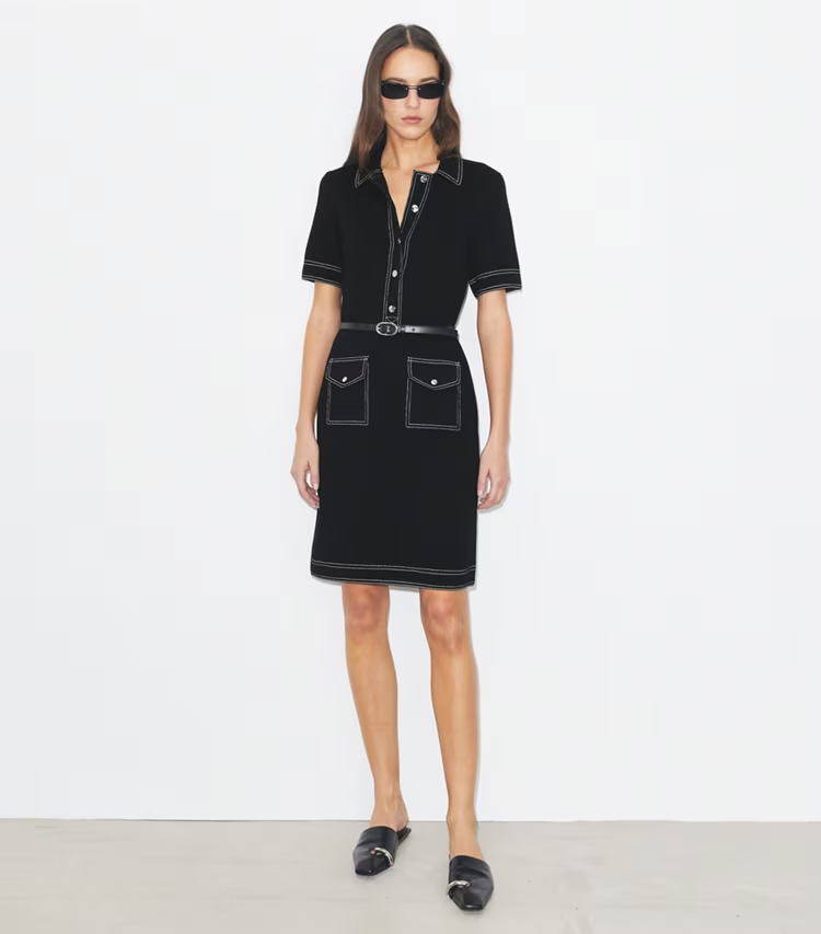 Topstitch Wool Camp Dress - Image 3
