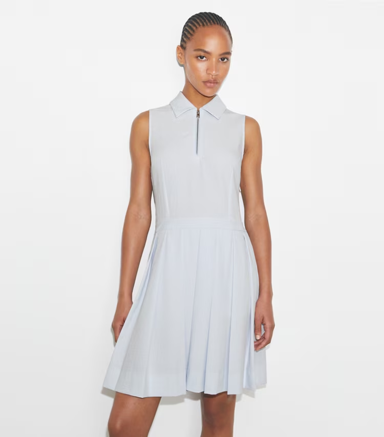 T Monogram Jacquard Pleated Golf Dress - Image 2