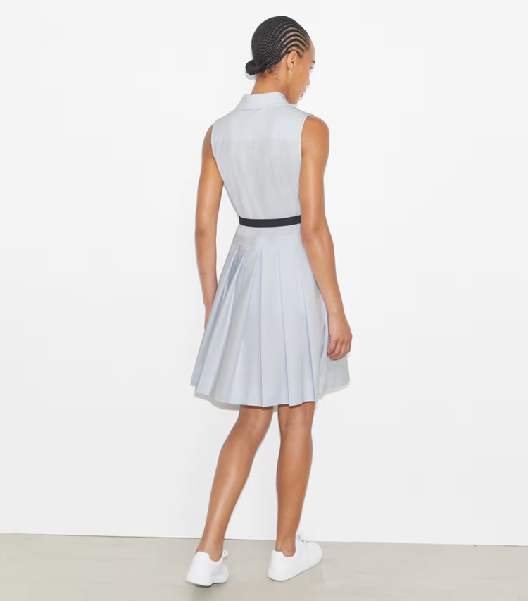 T Monogram Jacquard Pleated Golf Dress - Image 4