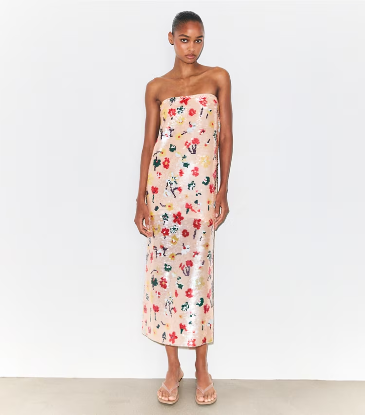 Strapless Sequin Dress - Image 2