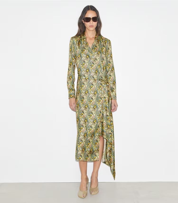 Silk Wrap Dress - Image 2