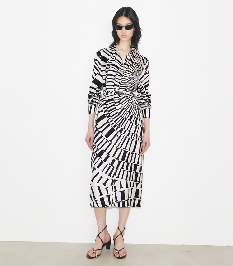 Printed Silk Shirtdress - Image 2