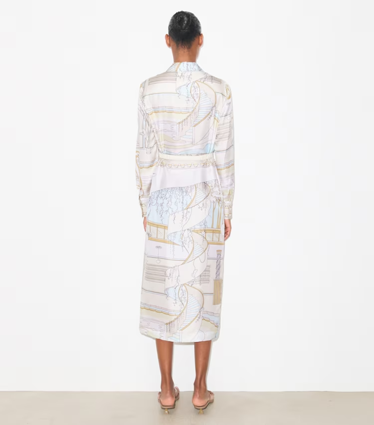 Printed Silk Shirtdress - Image 3