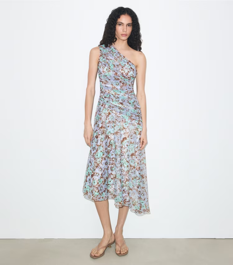 Printed One-Shoulder Dress - Image 2