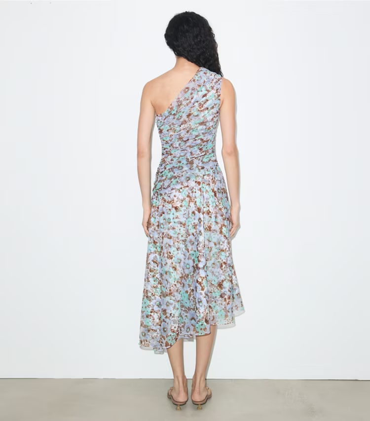 Printed One-Shoulder Dress - Image 3