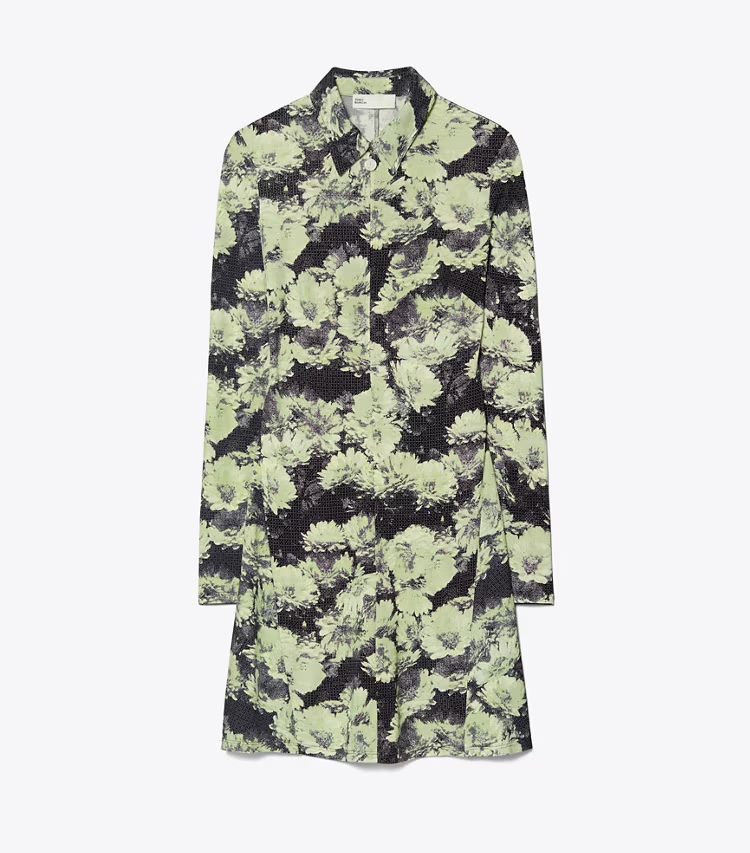 Printed Jersey Polo Dress