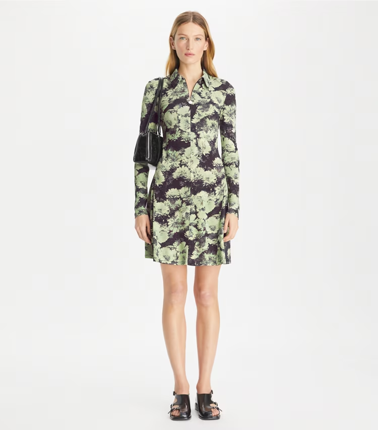 Printed Jersey Polo Dress - Image 3