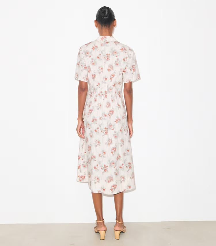 Poplin Pleat-Waist Dress - Image 3