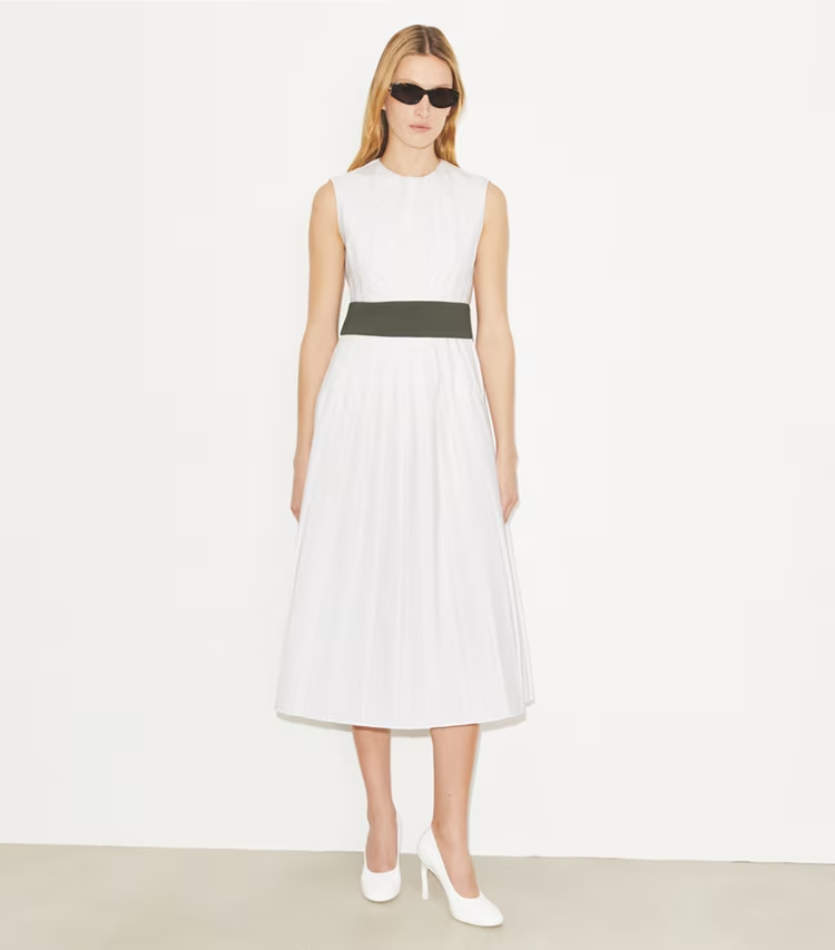 Pleated Poplin Dress - Image 2