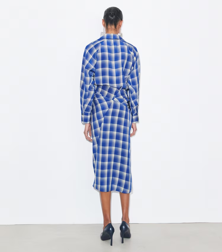 Plaid Viscose Shirtdress - Image 3
