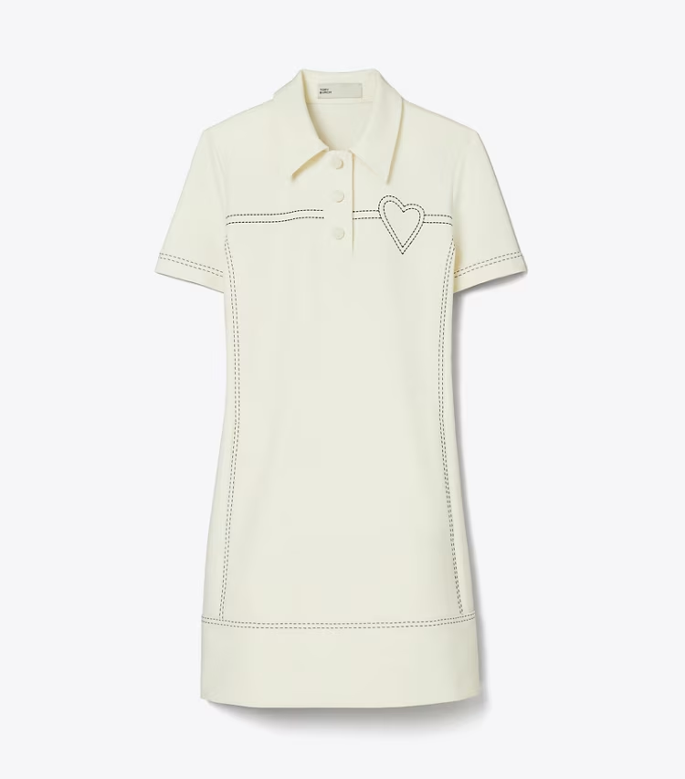 Pick Stitch Stretch Polo Dress