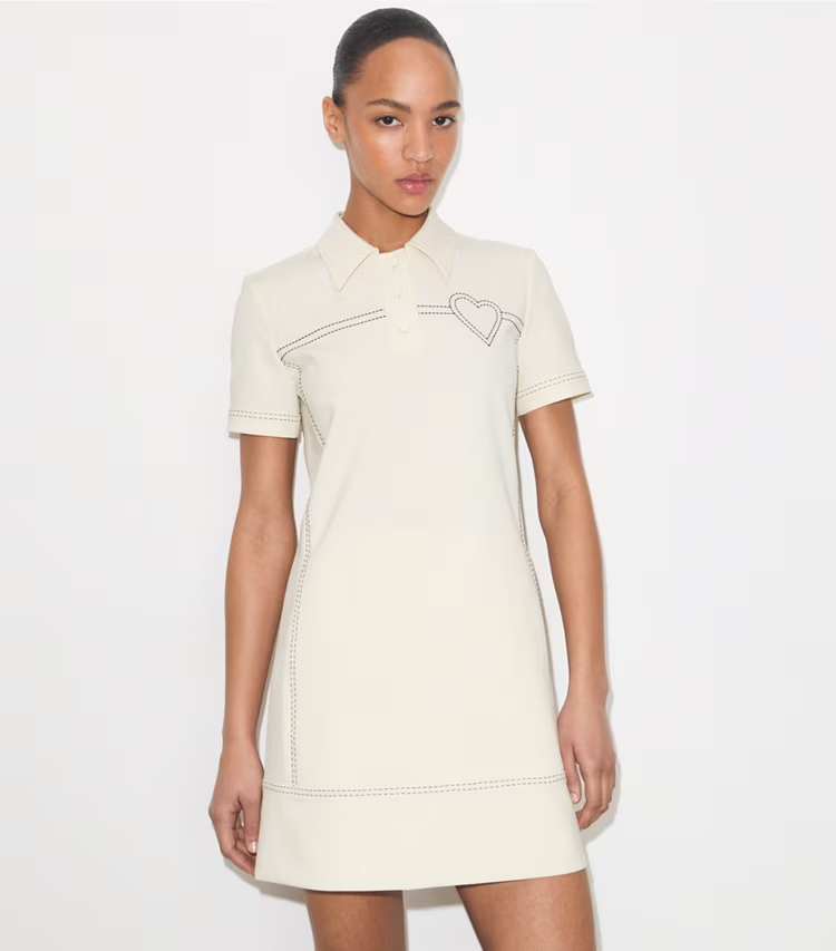 Pick Stitch Stretch Polo Dress - Image 2
