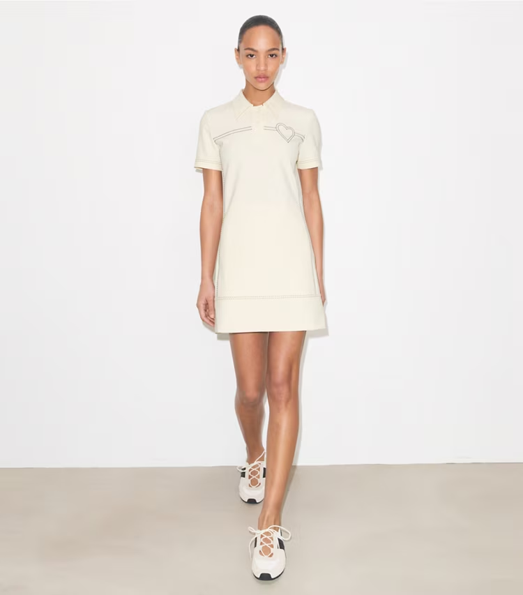 Pick Stitch Stretch Polo Dress - Image 3