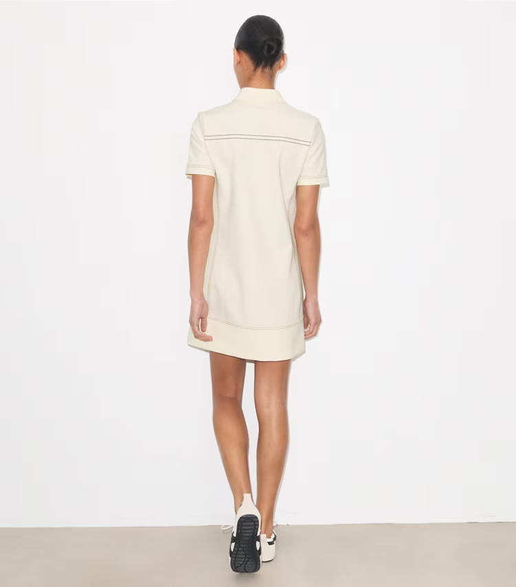 Pick Stitch Stretch Polo Dress - Image 4
