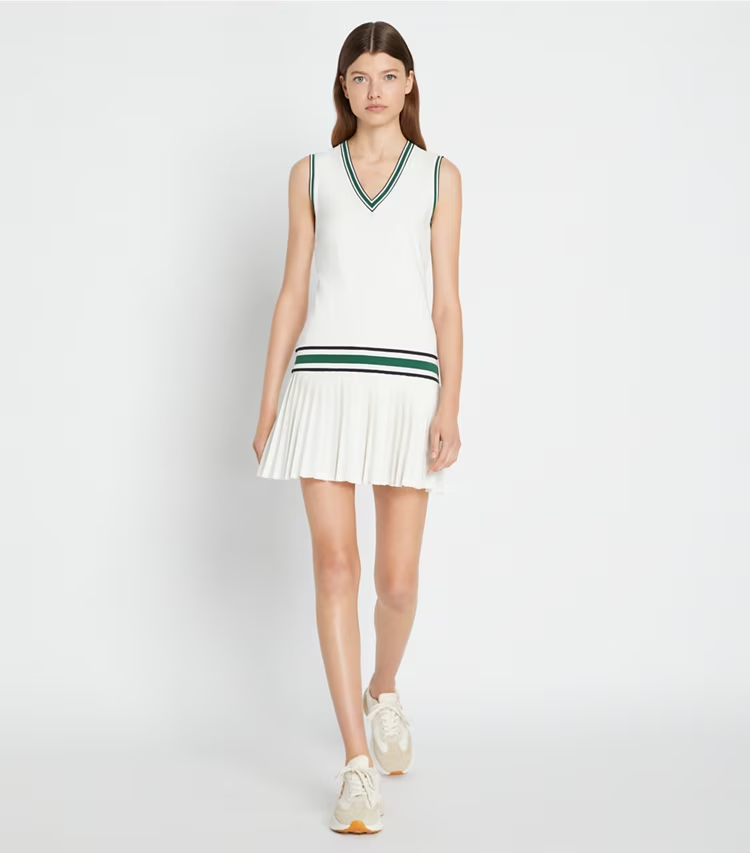 Performance Jersey V-Neck Tennis Dress - Image 2
