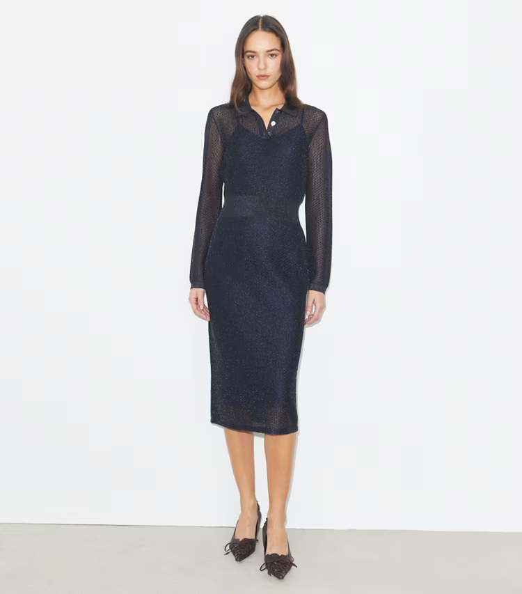 Metallic Polo Dress - Image 2
