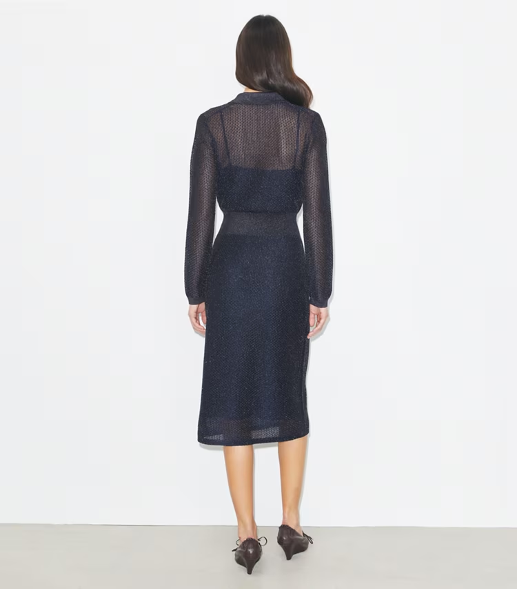 Metallic Polo Dress - Image 3