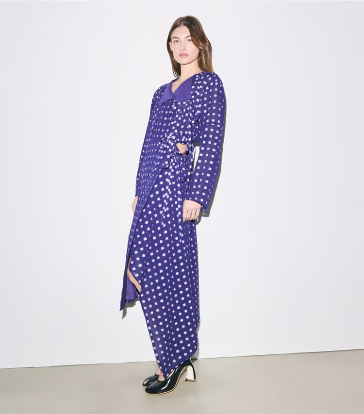 Jacquard Wrap Dress - Image 2