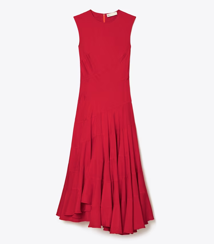 Flared Cotton Silk Dress
